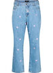 High-waisted Gemma jeans with hearts, Blue, Packshot image number 0