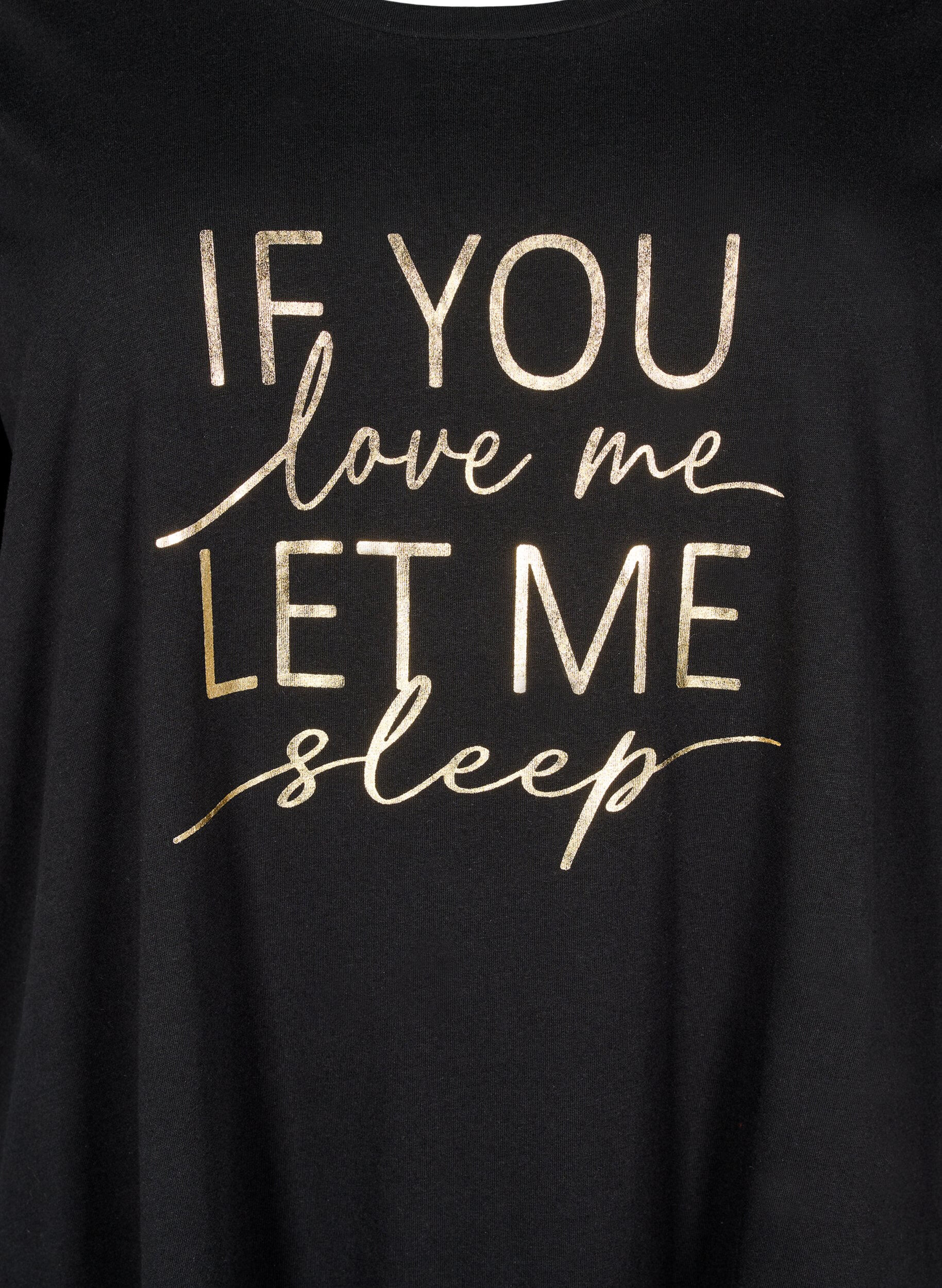 ZizzifashionShort-sleeved nightgown in organic cotton, Black, Packshot image number 2