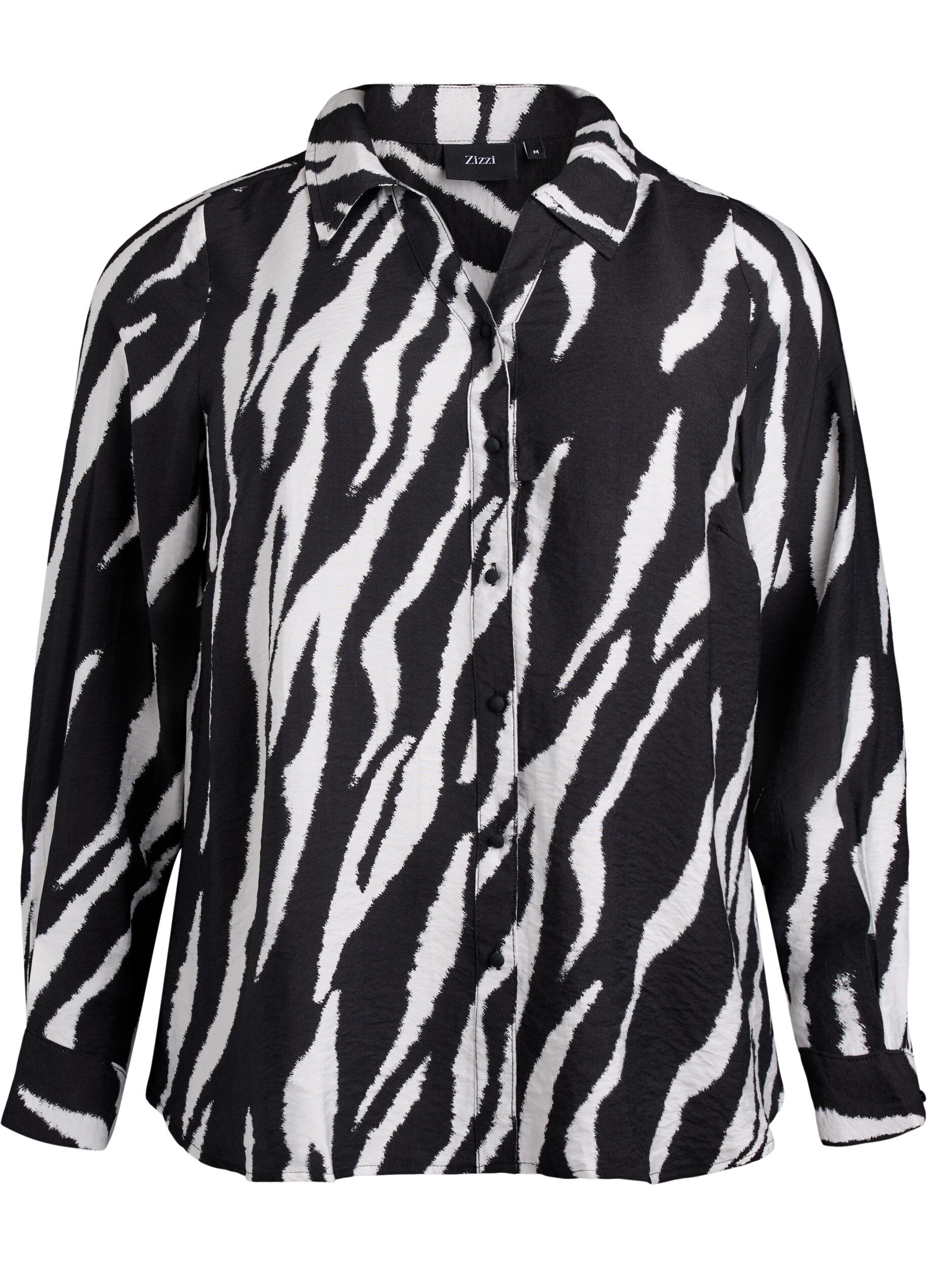Zizzifashion Zebra print shirt, Black, Packshot image number 0