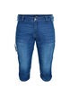 Slim fit capri jeans with pockets, Blue, Packshot image number 0