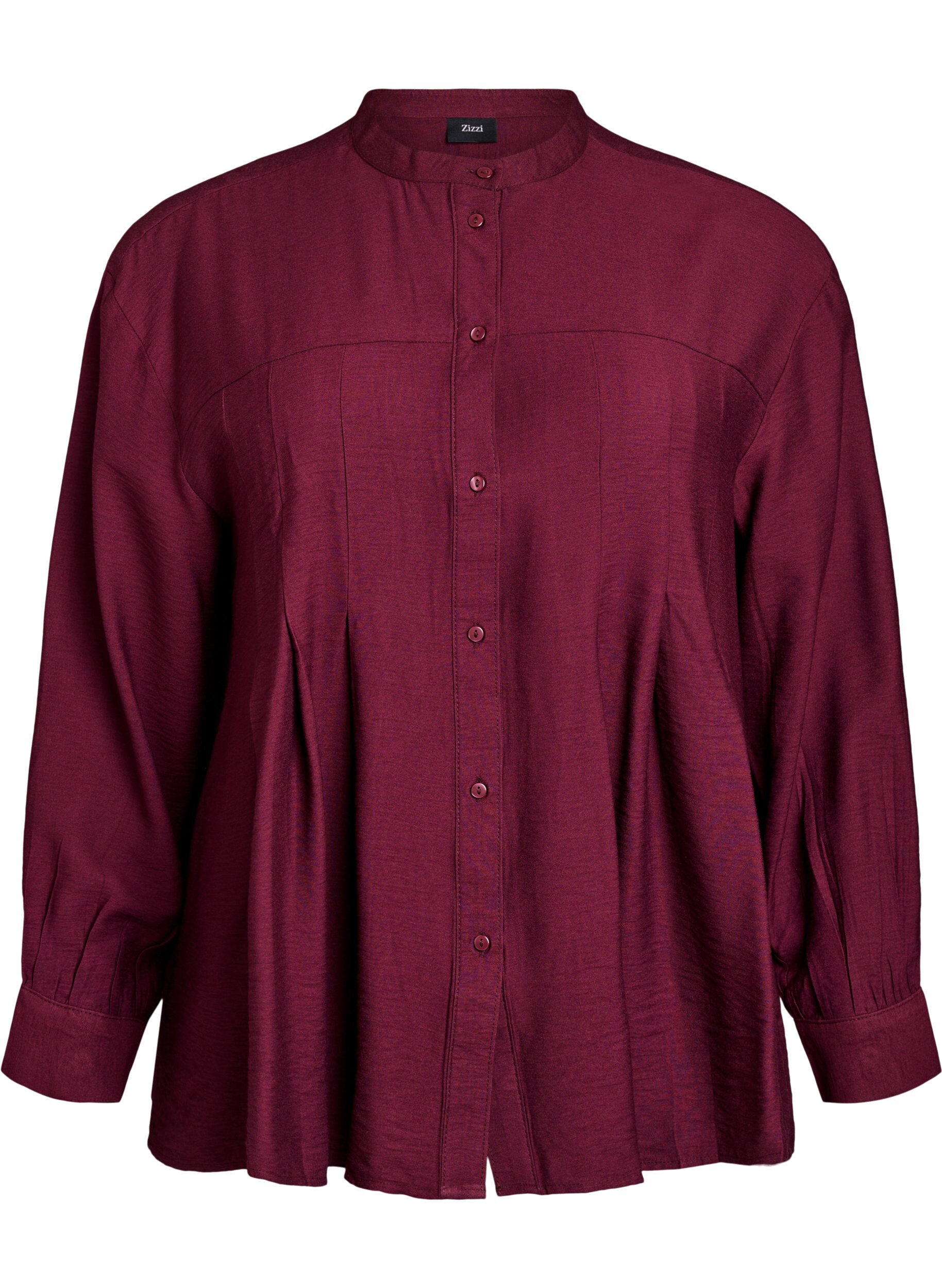 Viscose shirt with A-line shape