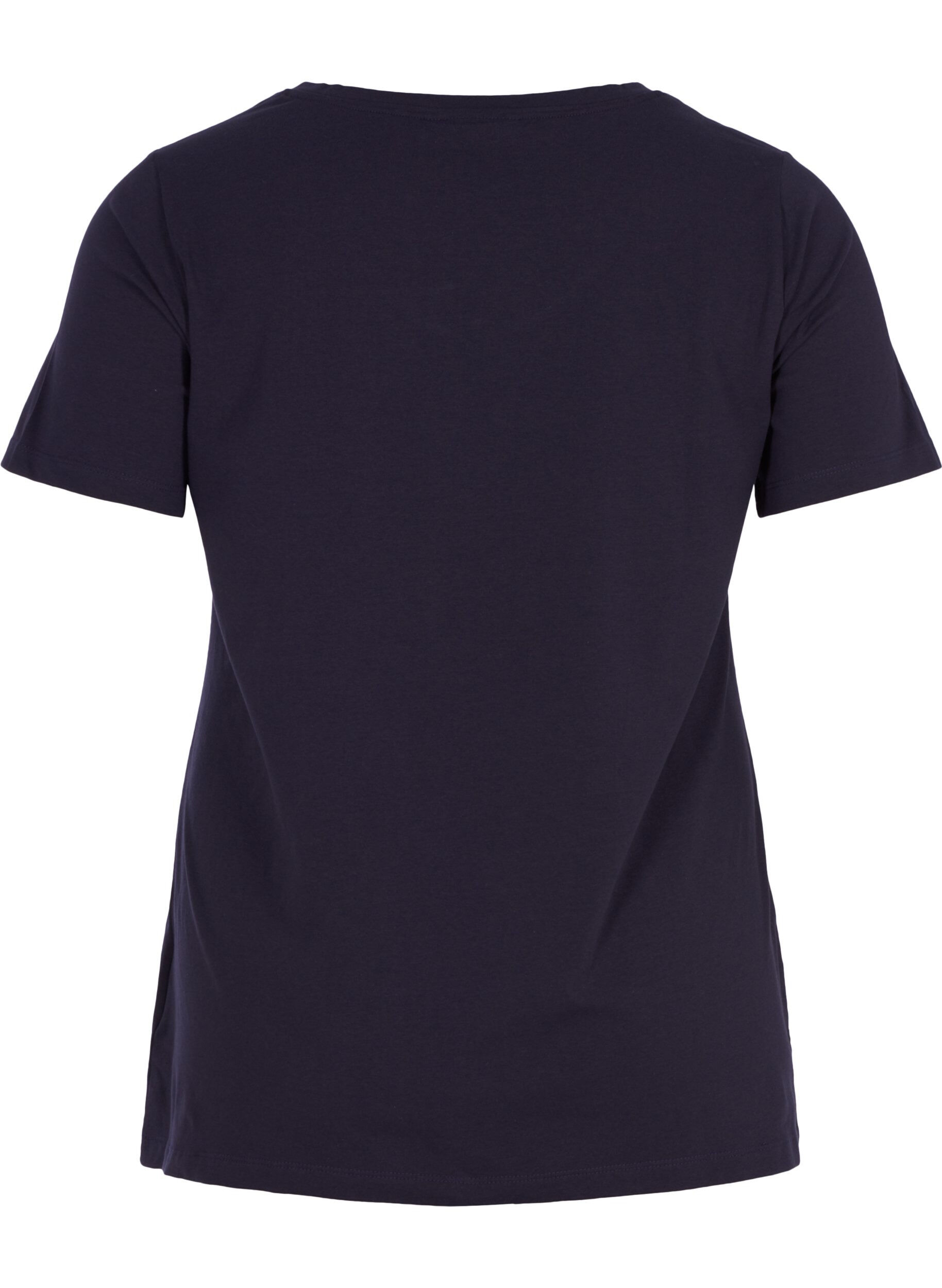 Zizzifashion Basic plain cotton t-shirt, Blue, Packshot image number 1