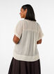 Seersucker blouse with V-neck, Beige, Model image number 2