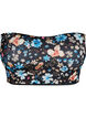 Floral bandeau bikini top, Blue, Packshot image number 0