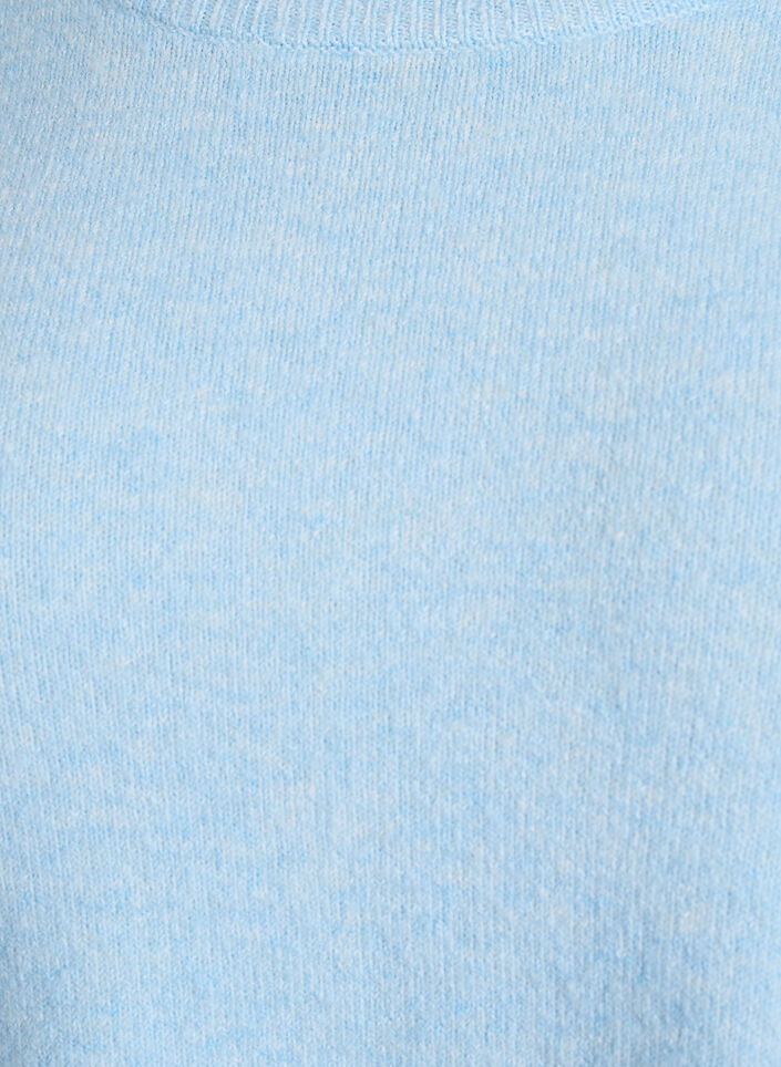 Knitted blouse with short sleeves, Light Blue, Packshot image number 2