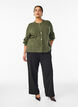 Cardigan in soft knit with gold-coloured buttons, Green, Model image number 1