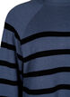 Striped knitted jumper with a roll neck, B.Sea w.BlackStripes, Packshot image number 2