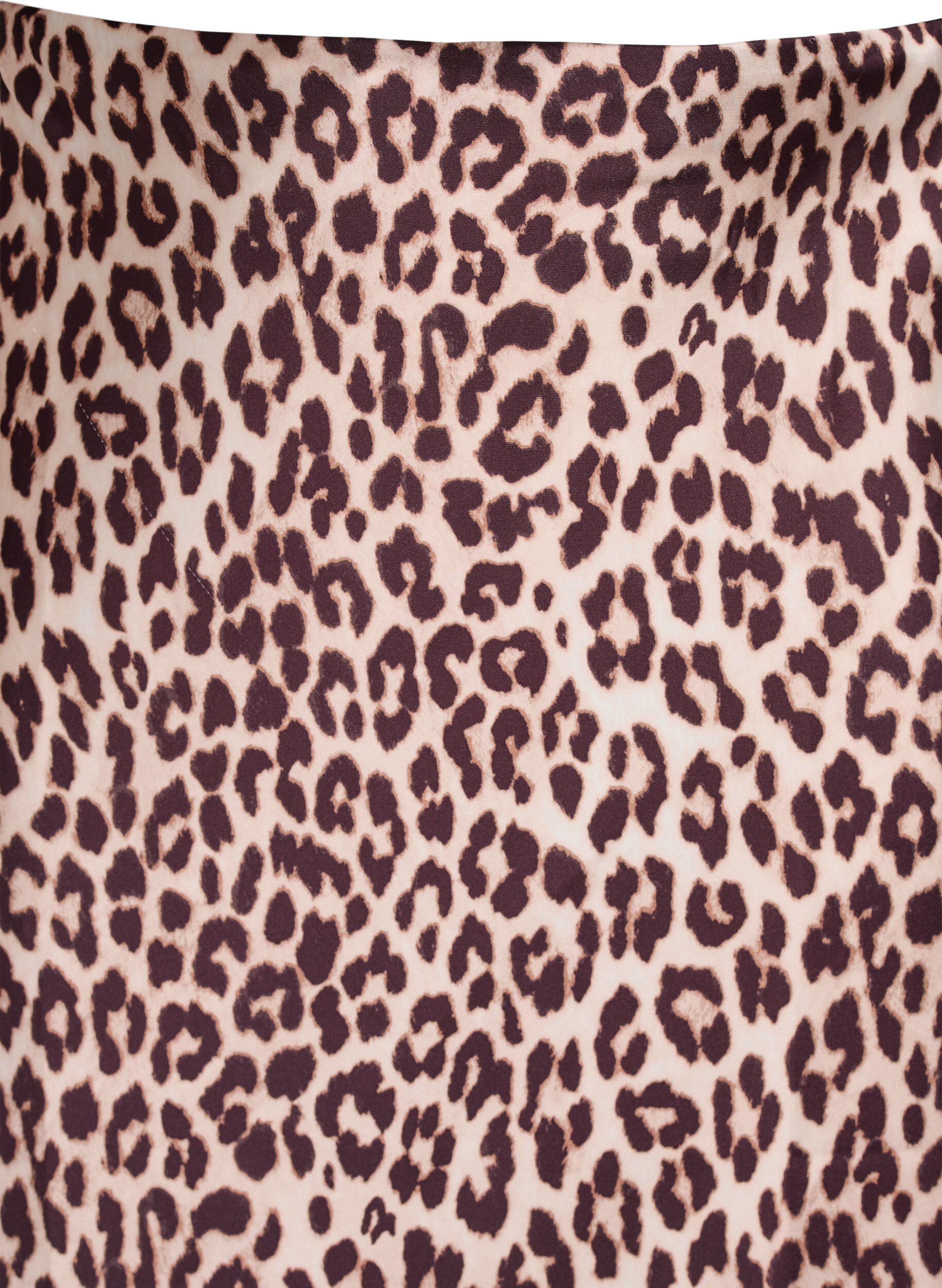 Zizzifashion Satin midi skirt, Brown, Packshot image number 2