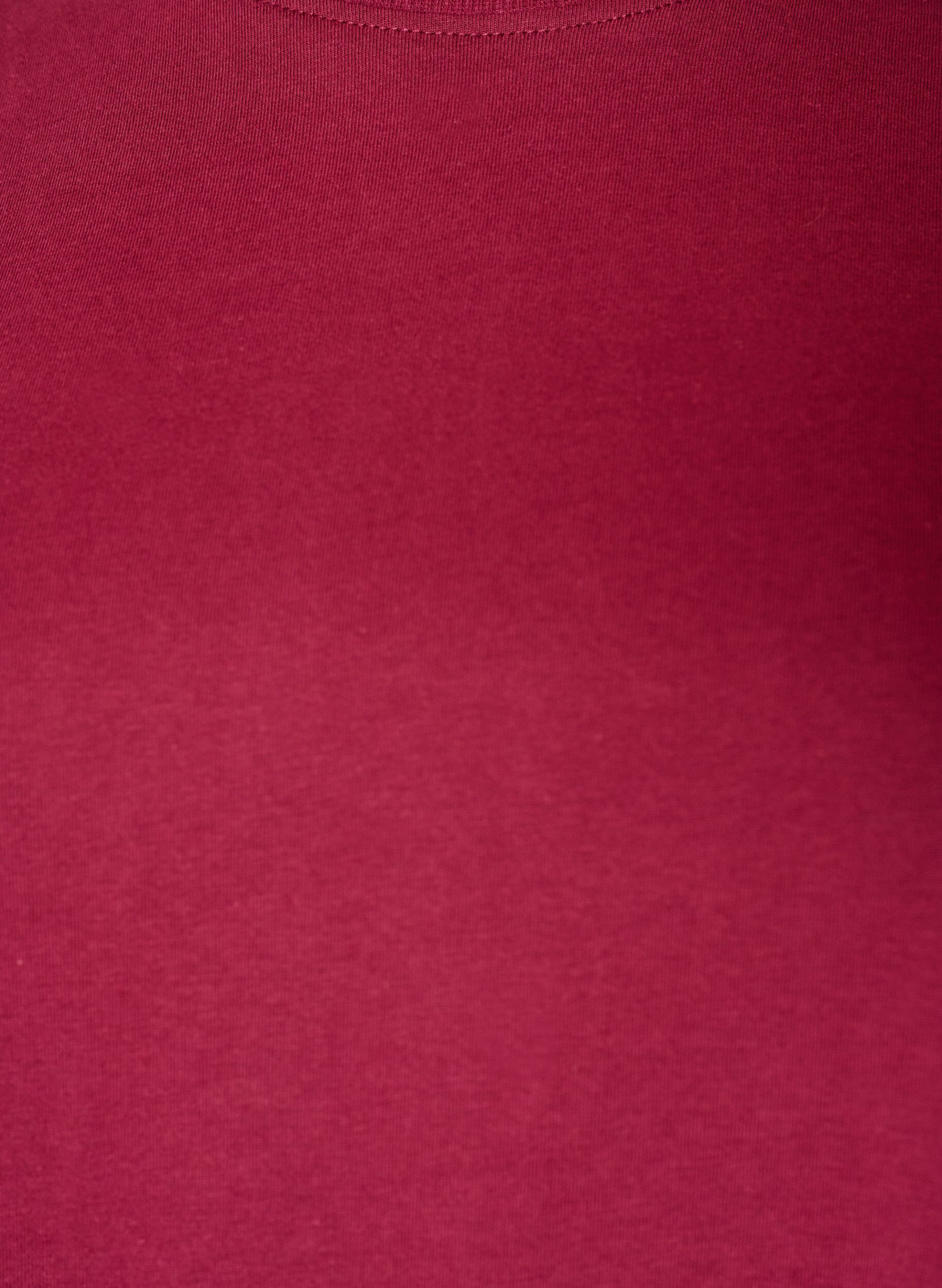 ZizzifashionBasic cotton T-shirt with round neck, Red, Packshot image number 2