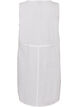 Sleeveless cotton muslin dress with tie string, White, Packshot image number 1