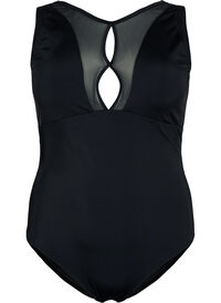 Swimsuit with mesh detail in front