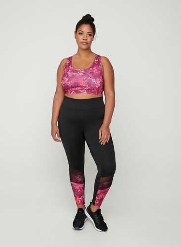 Cropped sports leggings with print, Capsia Print, Model image number 1