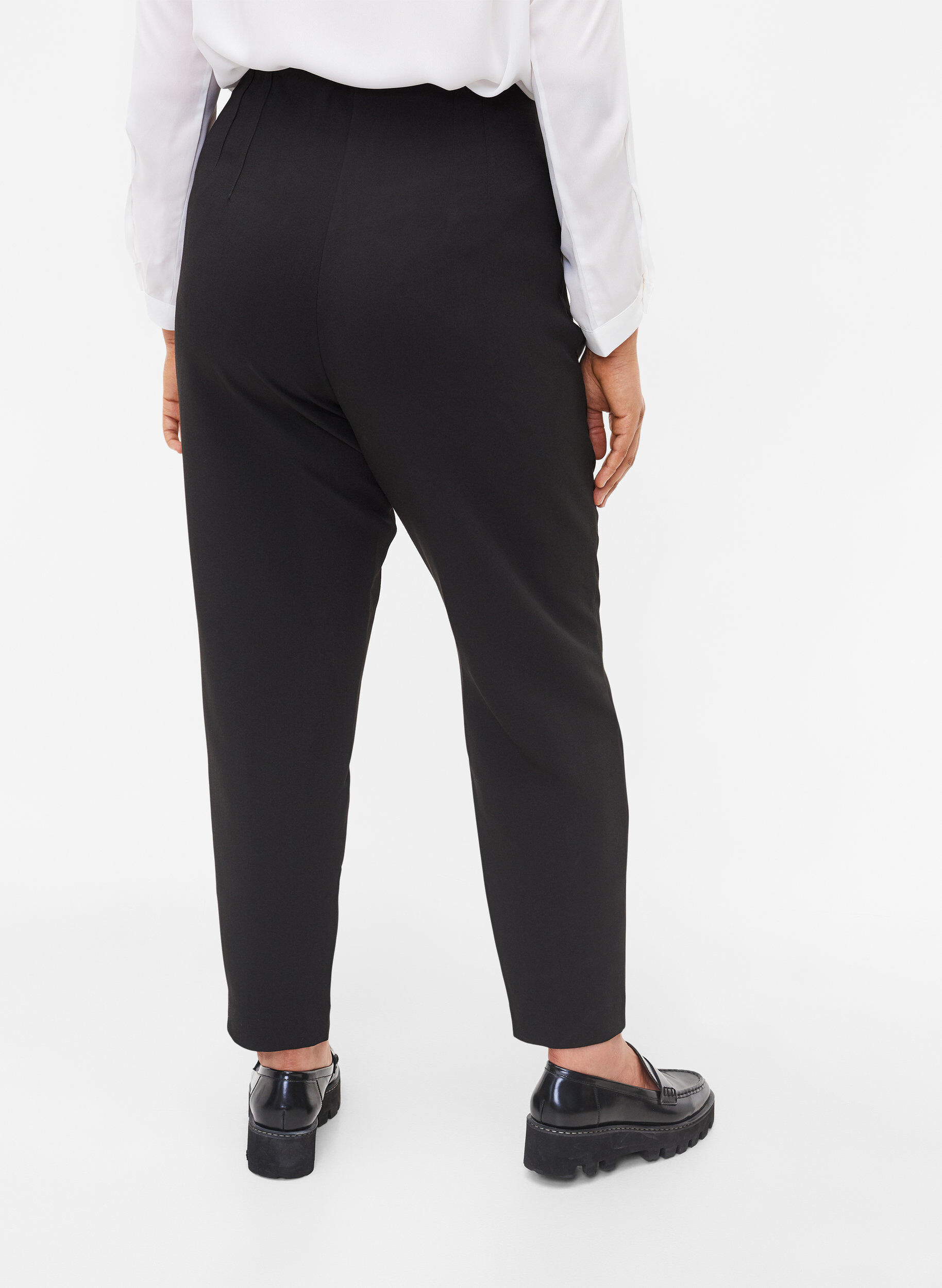 ZizzifashionClassic high-waisted trousers, Black, Model image number 1