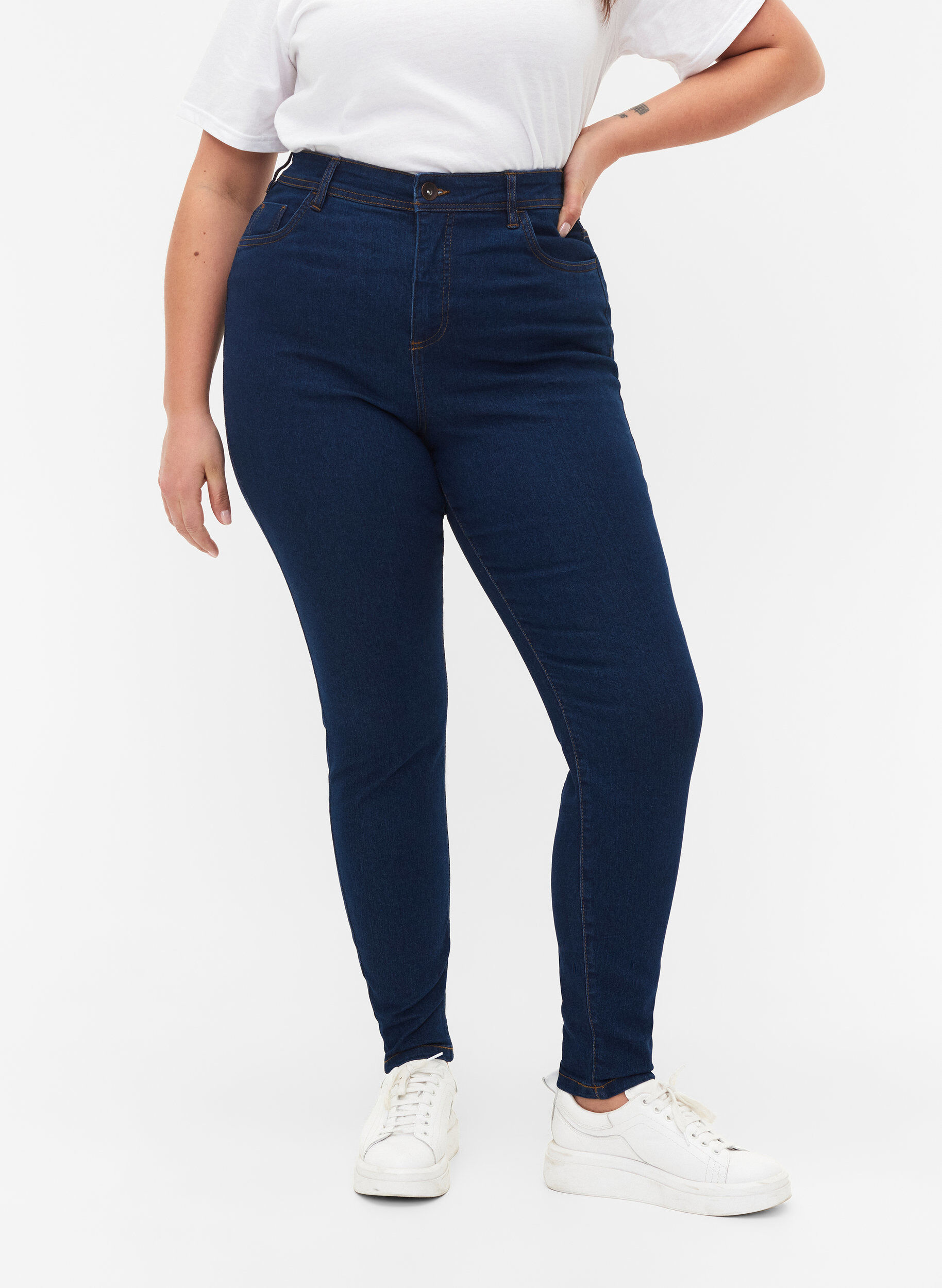 Zizzifashion Jeans with super slim fit, Blue, Model image number 3