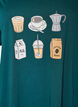 Short-sleeved nightgown in organic cotton, Green, Packshot image number 2