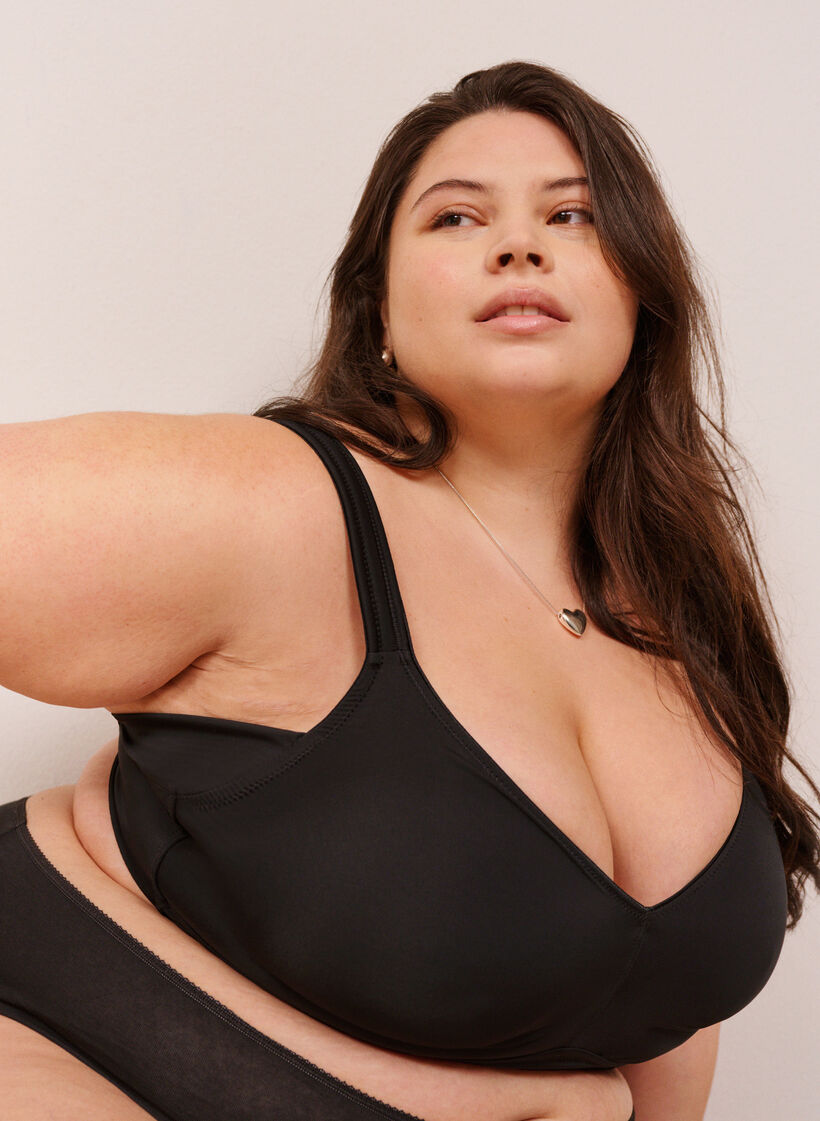 Comfort bra with padded straps, Black, Image image number 0