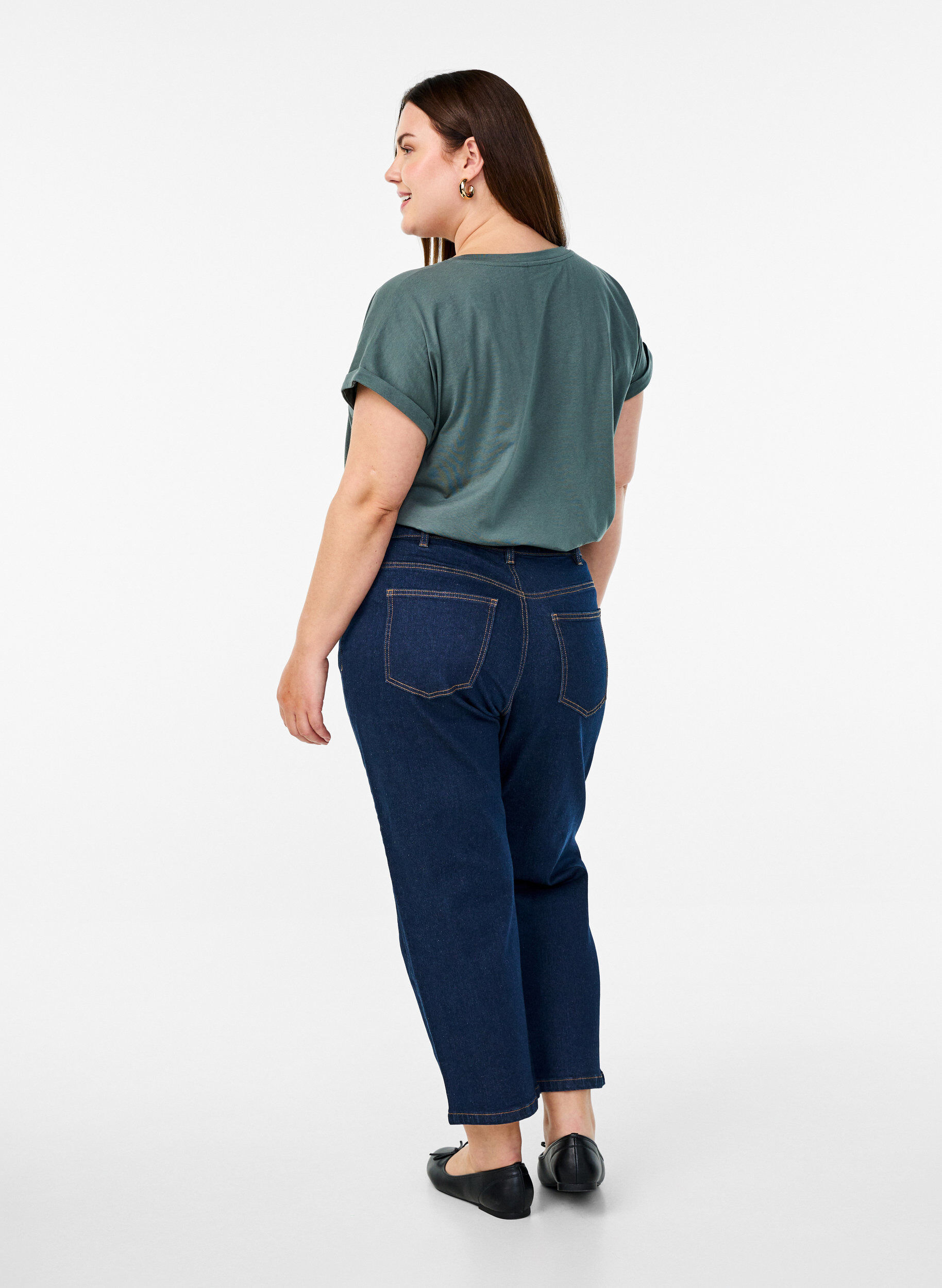 ZizzifashionCropped Vera jeans with a straight fit, Blue, Model image number 1
