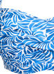 Bikini top with padding and print, Blue, Packshot image number 2