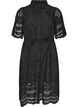 Shirt dress in broderie anglaise with a tie-belt, Black, Packshot image number 0
