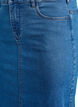 FLASH - Midi denim skirt with a front slit, Blue, Packshot image number 2