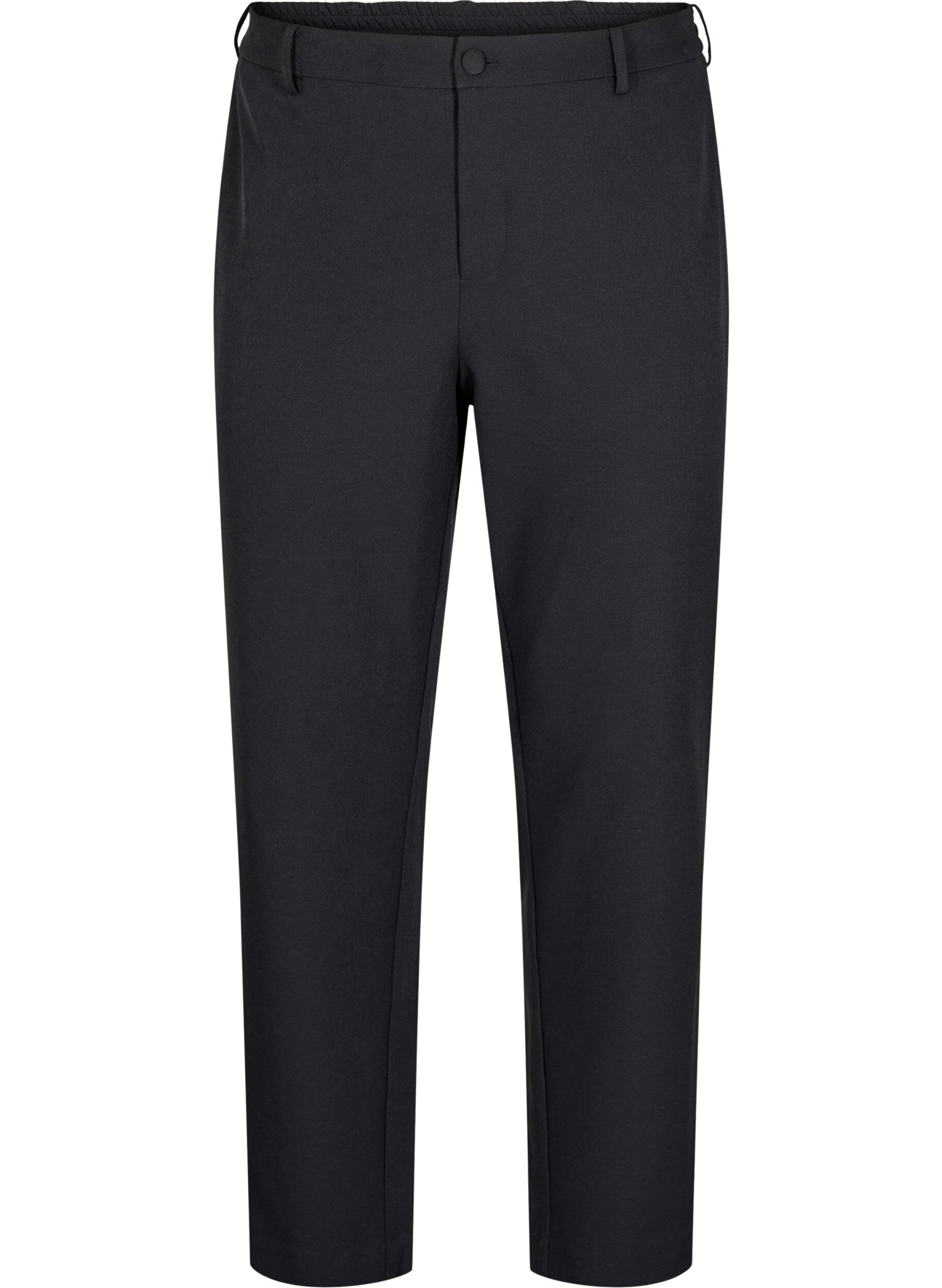 Zizzifashion Trousers with pockets and straight leg, Black, Packshot image number 0