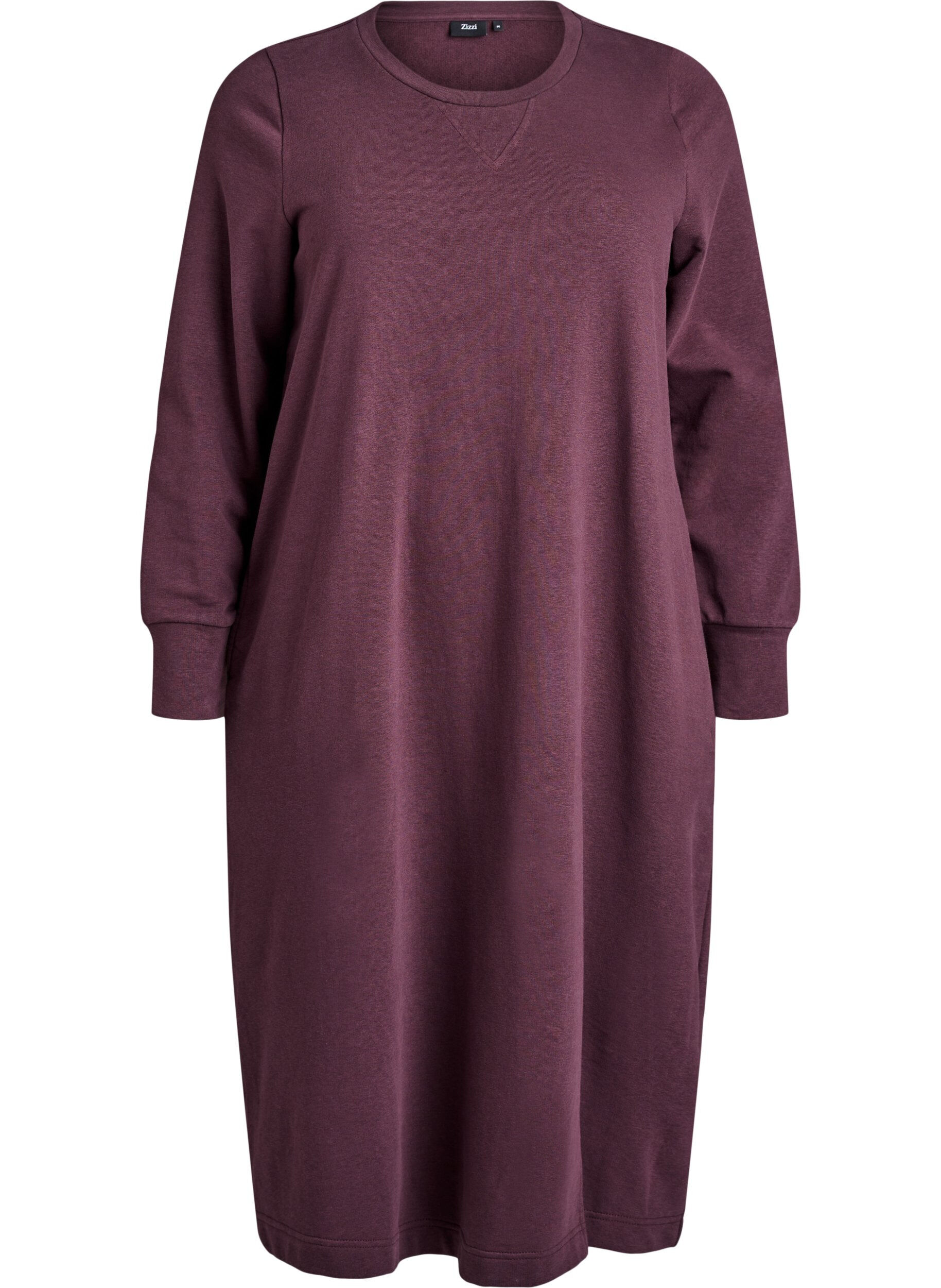 Cotton sweat dress with pockets