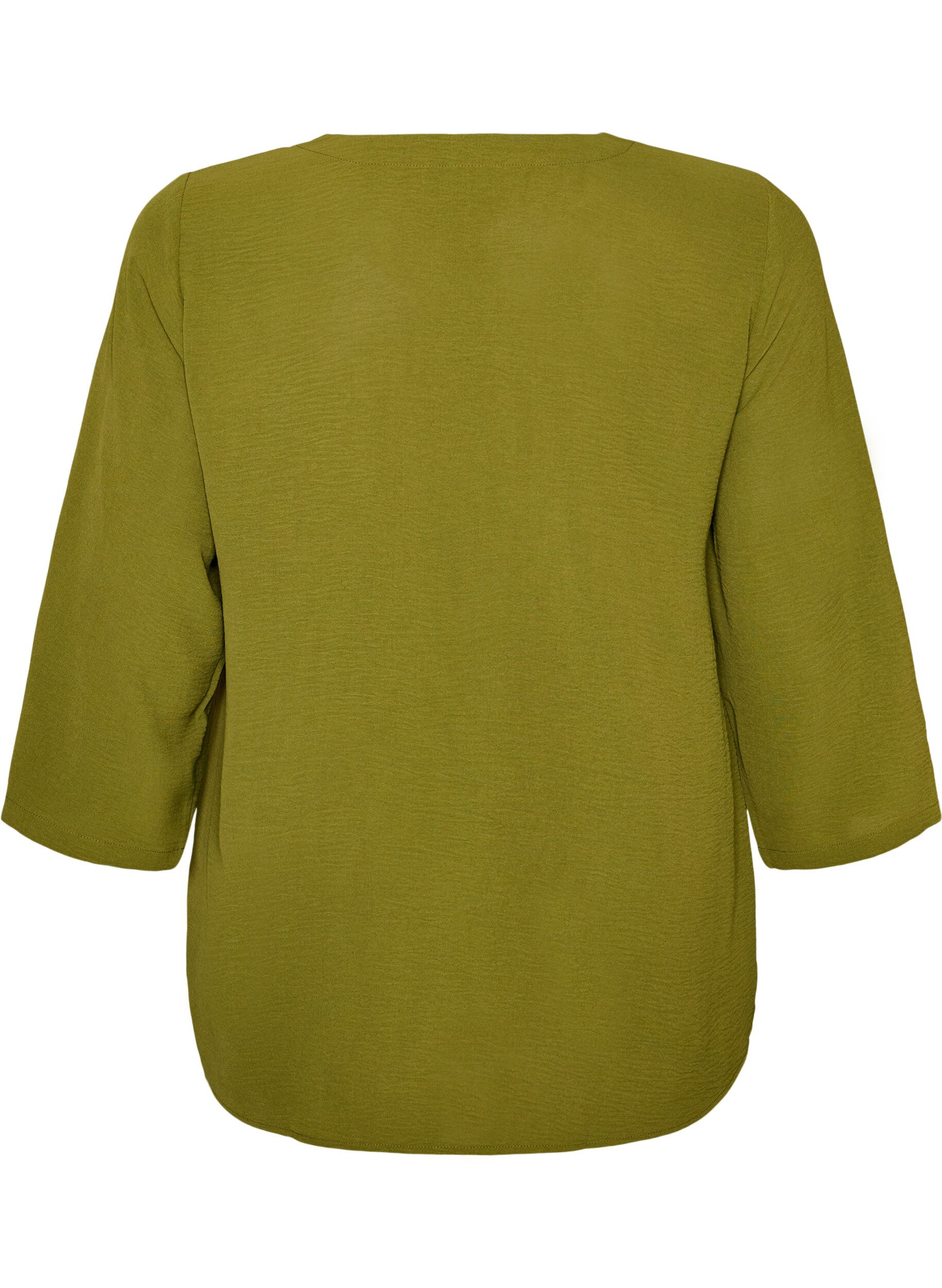 ZizzifashionBlouse with 3/4 sleeves, Green, Packshot image number 1