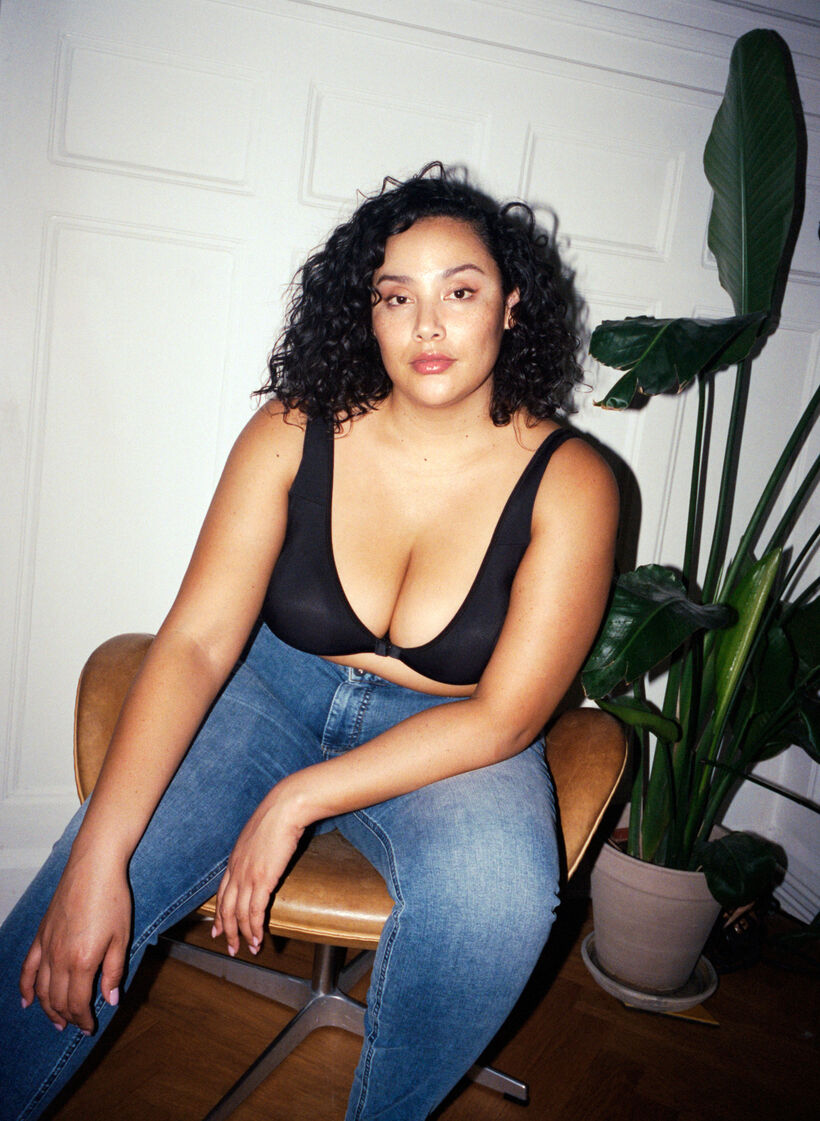 Bra with front closure, Black, Image image number 0