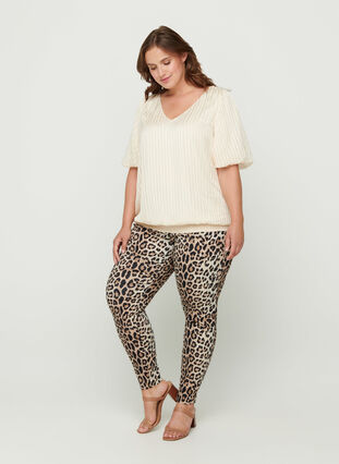 Leopard print leggings, Leopard , Model image number 1