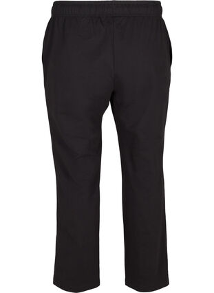 Sweatpants with wide legs and pockets, Black, Packshot image number 1