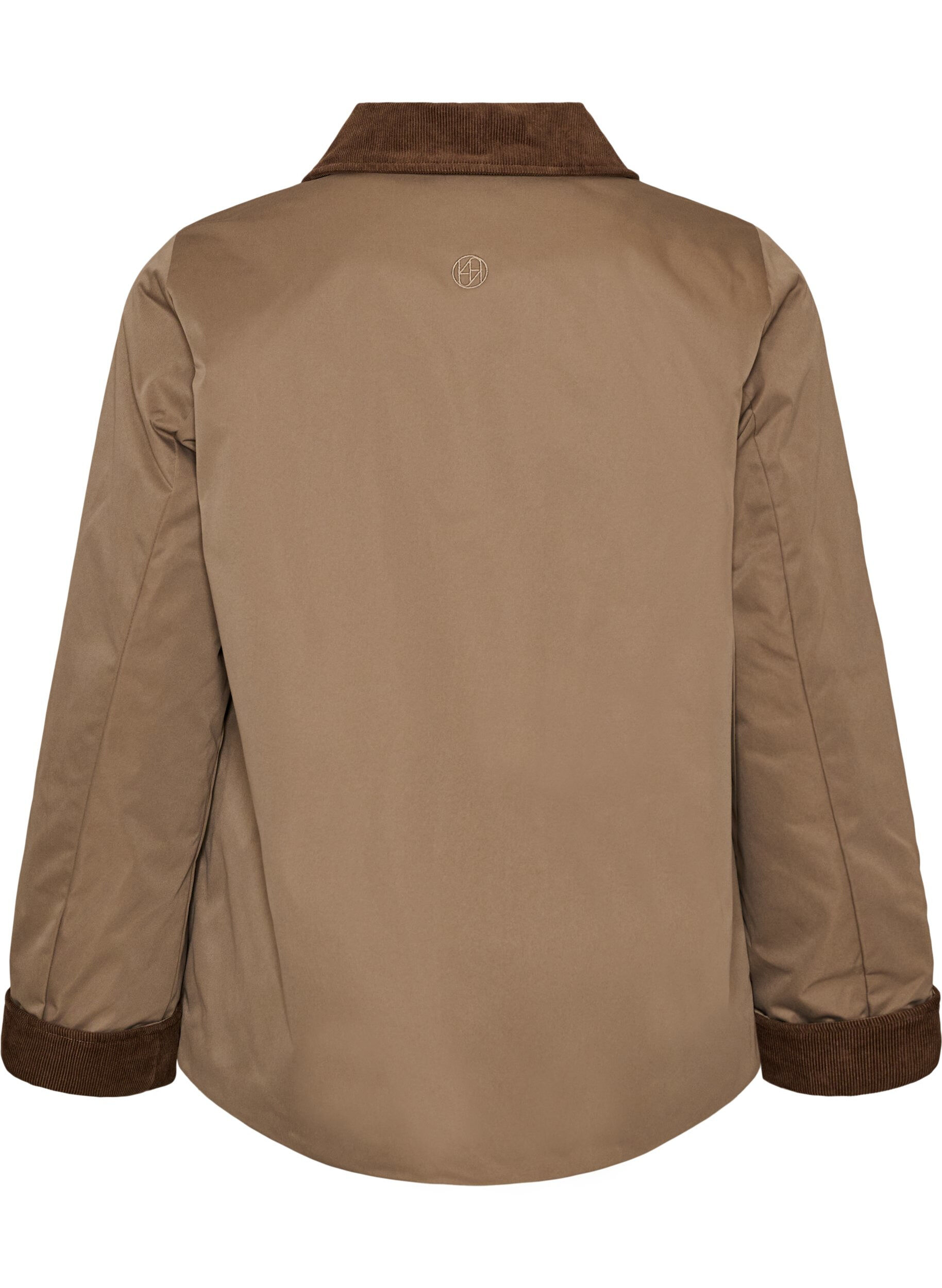 ZizzifashionLightly padded jacket with a corduroy collar, Brown, Packshot image number 1