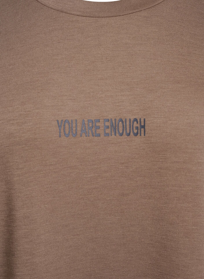 Short sweatshirt dress in a modal mix, Fossil , Packshot image number 2