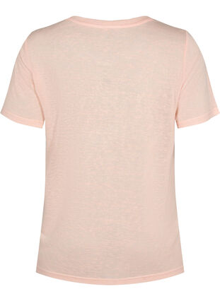 T-shirt with studs and round neck, Pale Blush, Packshot image number 1