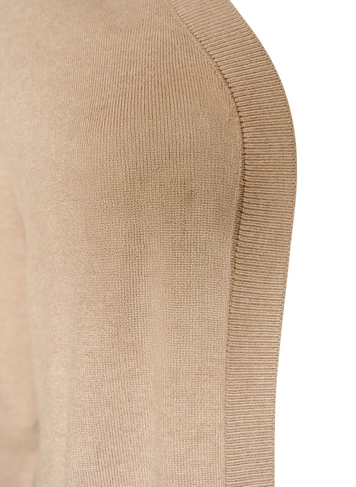 Long knitted cardigan in a viscose blend, Beige, Packshot image number 2