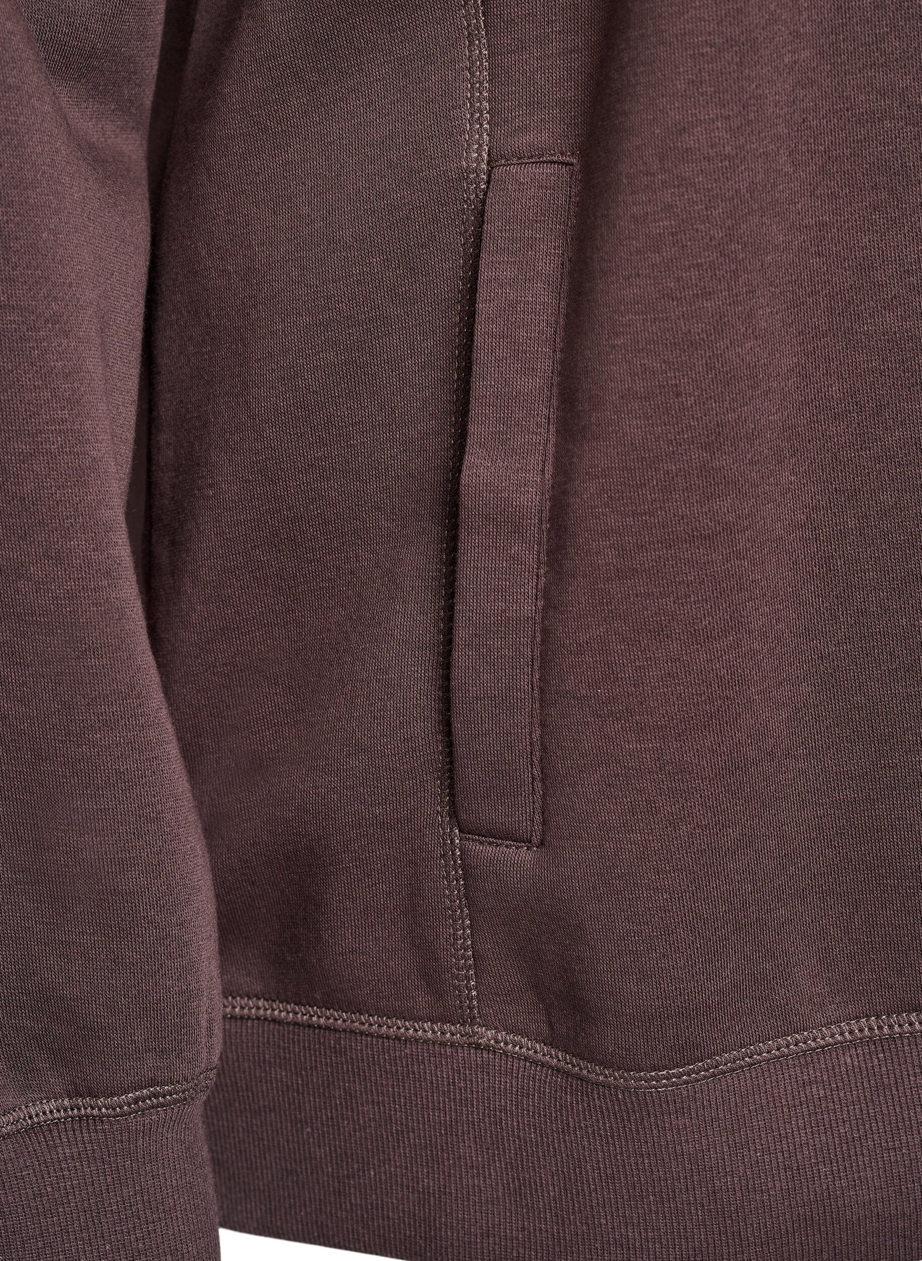 Zizzifashion Sweatshirt with high collar and pockets, Brown, Packshot image number 3