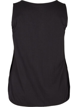 Plain-coloured top in cotton, Black, Packshot image number 1