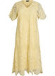 Midi lace dress with scalloped edges, Yellow, Packshot image number 0