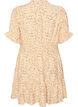 Short viscose dress with ruffle details, Yellow, Packshot image number 1