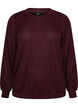 Blouse with vertical texture and glitter thread, Red, Packshot image number 0