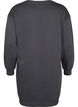 Sweat dress with embroidered details, Dark Grey, Packshot image number 1