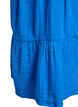 Short A-line dress in cotton muslin, Blue, Packshot image number 3
