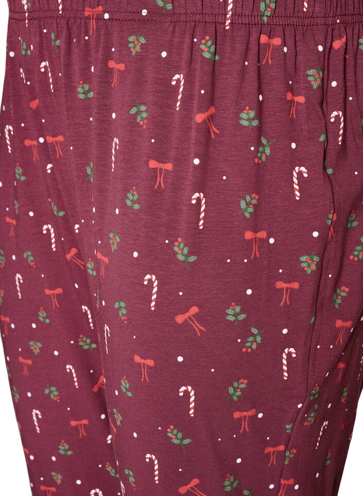 Printed pyjama bottoms, Dark Bordeaux, Packshot image number 2