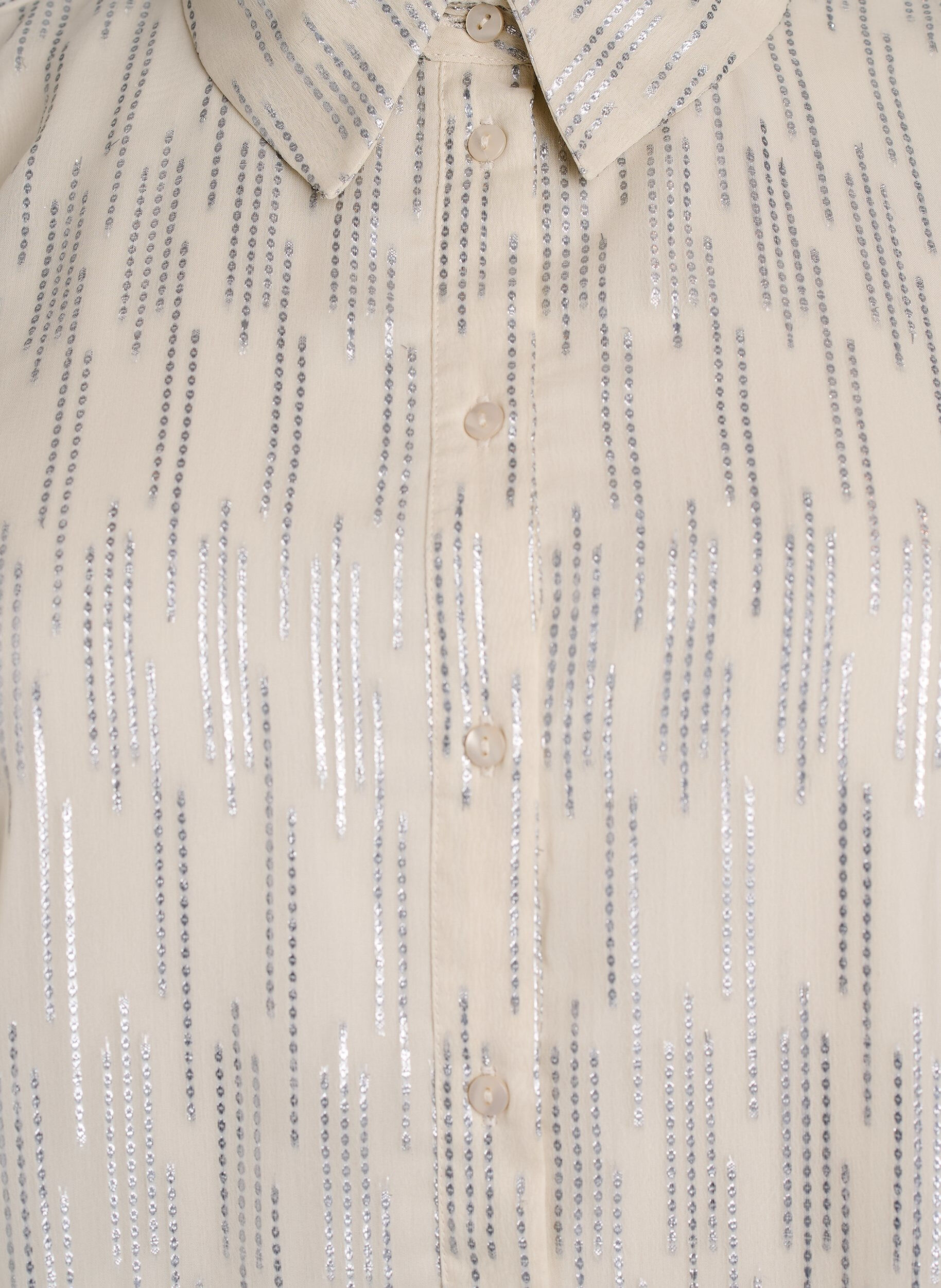 Zizzifashion Shirt with glittering pattern, Vanilla, Packshot image number 2