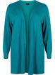 Knitted cardigan with vent and rib, Deep Lake Mel. , Packshot image number 0