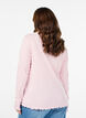 Jersey blouse with buttons and wavy edges, Pink, Model image number 2