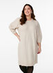 Knitted dress with 3/4 sleeves and a round neck, P. Stone White Mel., Model image number 0