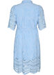 Shirt dress in broderie anglaise with a tie-belt, Blue, Packshot image number 1