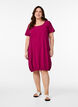 Short sleeve cotton dress, Red, Model image number 1