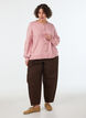 Cardigan in a soft knit with gold-coloured buttons, Red, Model image number 1