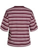 Boxy T-shirt with striped pattern, Red, Packshot image number 1